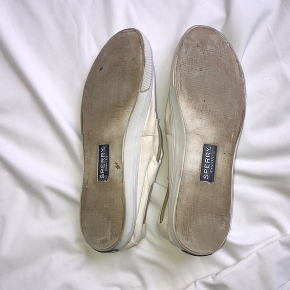 Sperry Women’s Canvas Slip-on Shoes White Size 10 - Picture 4 of 7